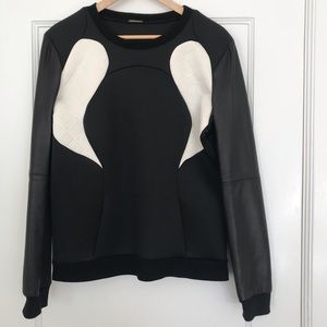 Worn once! Rebecca Minkoff Neoprene & Leather Top